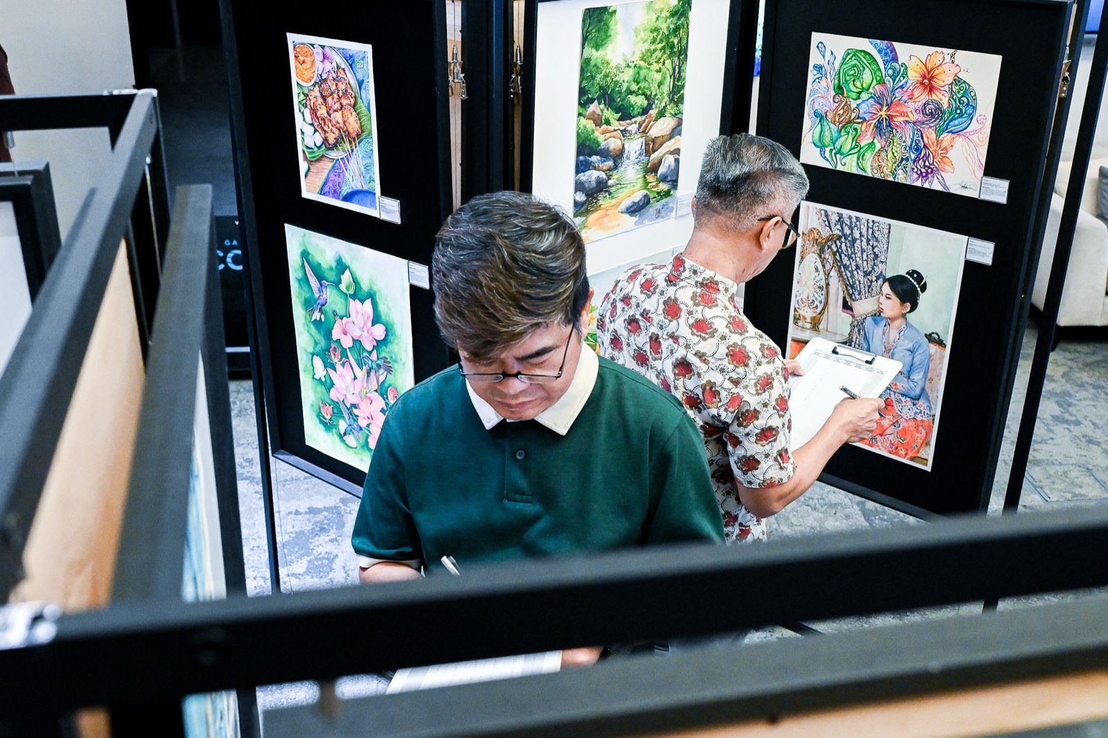 Judges at the finalist exhibition