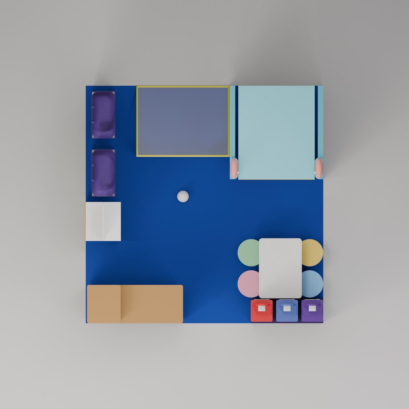 10 × 10 ft booth from above